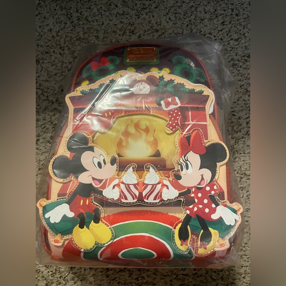 Loungefly Disney Christmas Holiday Mickey Minnie Hot Cocoa Lenticular SHIPS ASAP